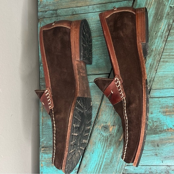 Johnston & Murphy Sheepskin Brown Loafers Size 11 - Picture 12 of 16